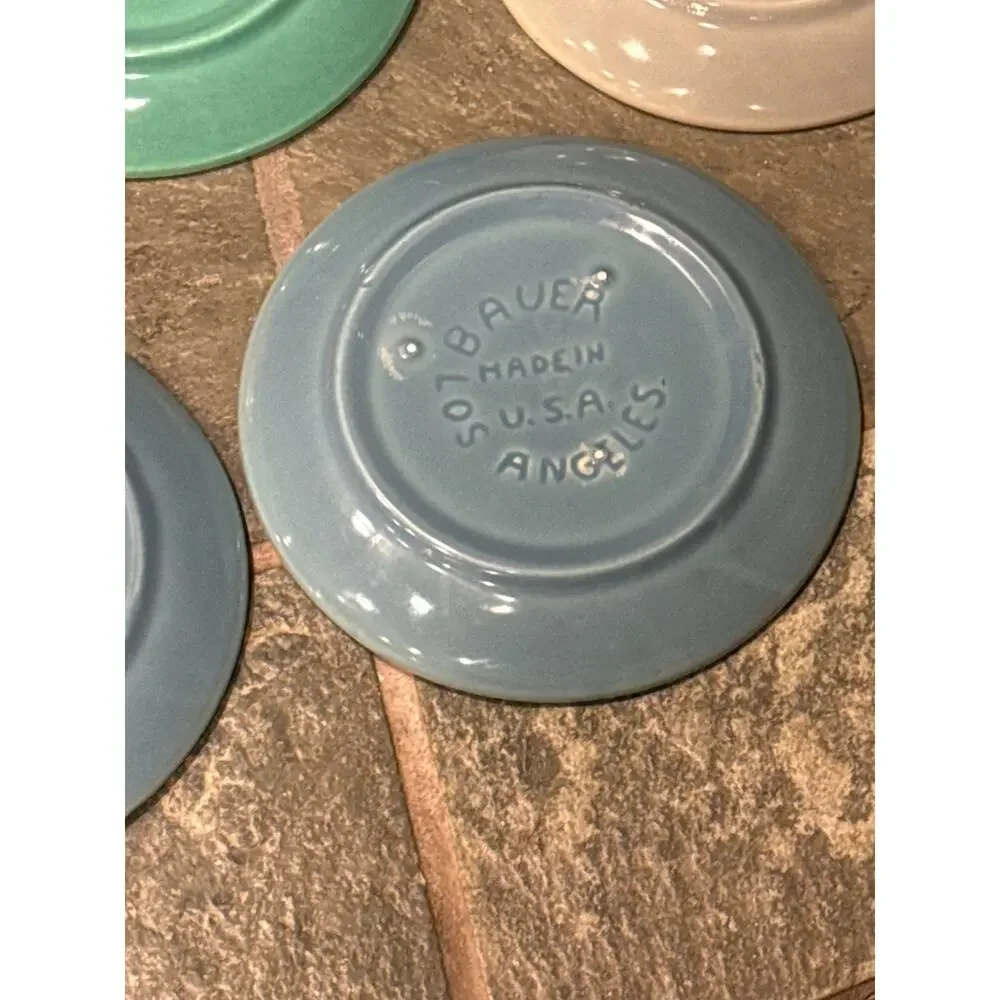 Vintage Bauer Pottery Ringware 6 inch Bread Butter Plates Choose Color Quantity
